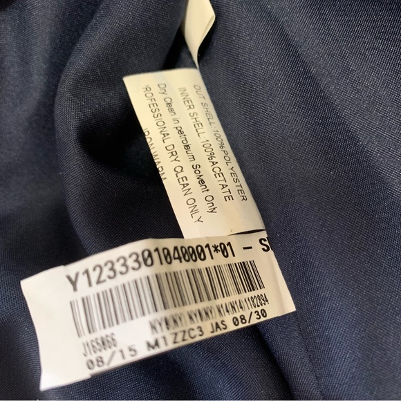 Navy Blue Formal Dress w/ Bead & Lace Detail Size 14 NWOT by Jade - Picture 14 of 15